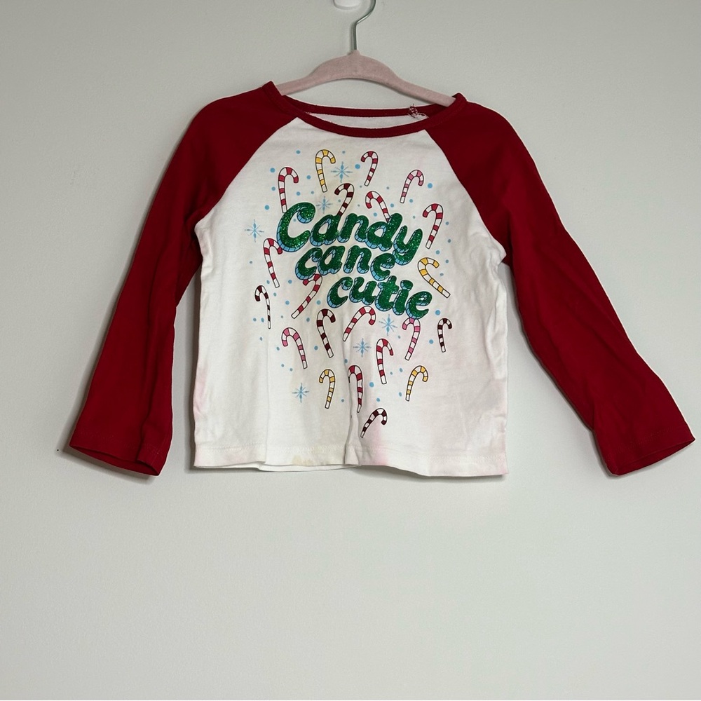 Place Red & White Candy Cane Long Sleeve Tee